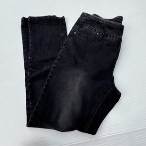 Soft Surroundings pull on stretchy straight leg women’s jeans Black